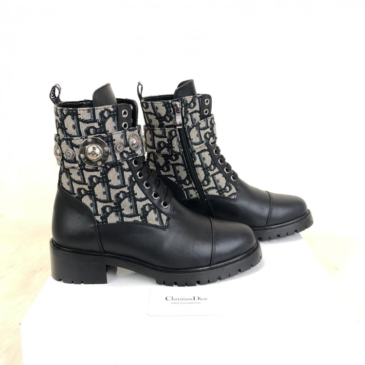 DİOR OBLİQUE BOOTS HAKİKİ DERİ 